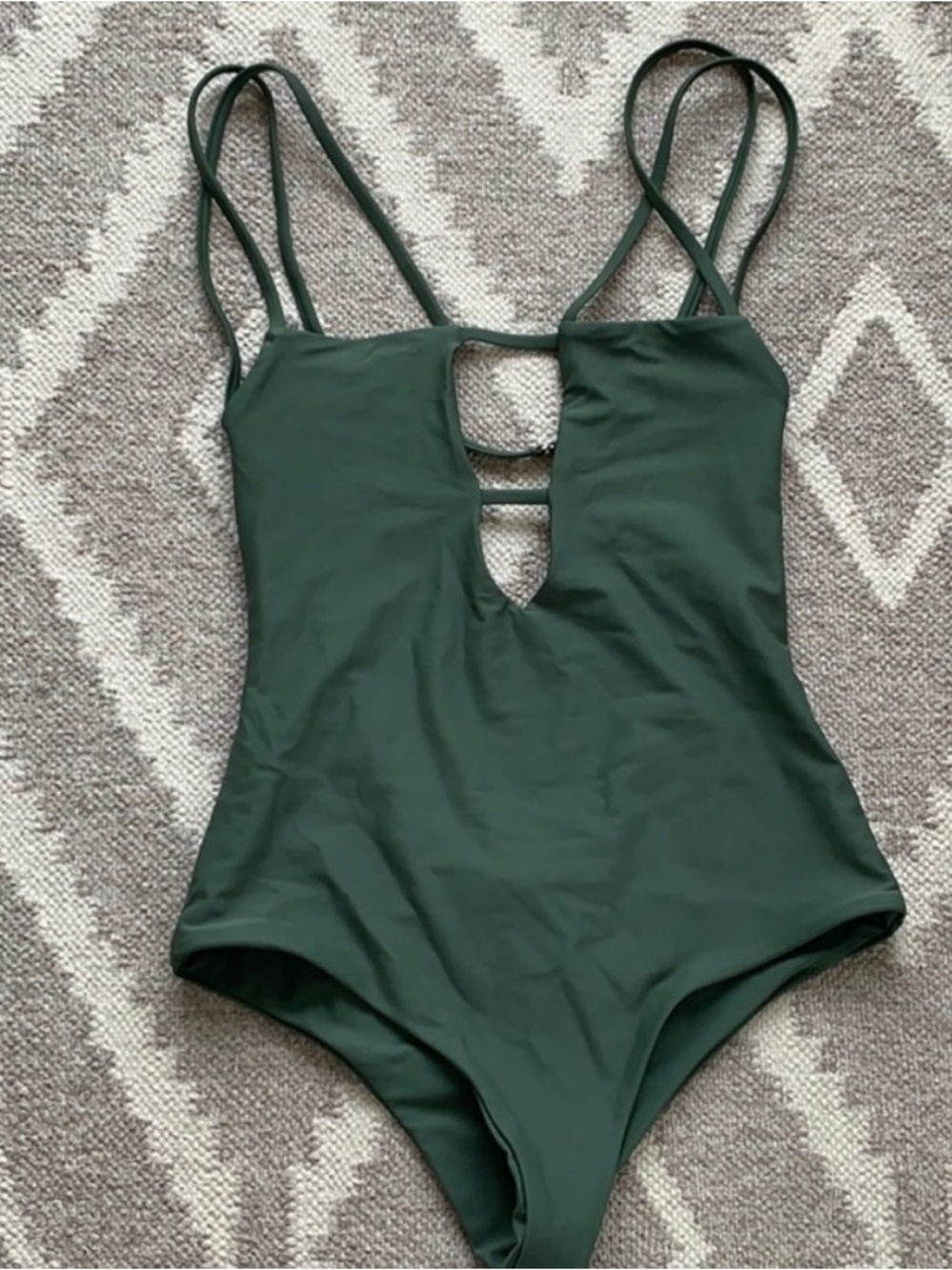The Ones Who tali green bathing suit one piece L